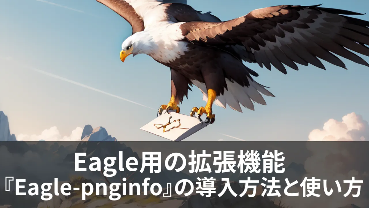 【Stable Diffusion】Eagle用の拡張機能『Eagle-pnginfo』の導入方法と使い方